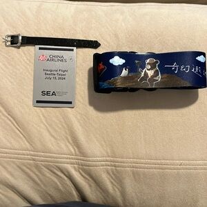 China Airlines Inaugural Seattle to Taipei Tag and Luggage Strap